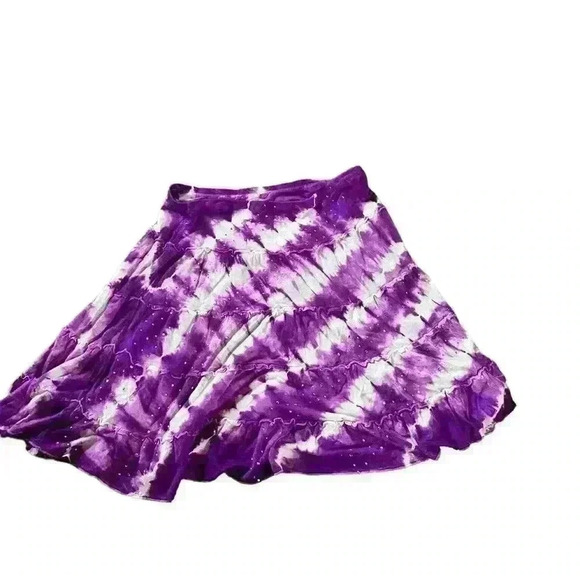 INC Rhinestone Embellished Rayon Flared Skirt / Beach Cover-up Womens Medium - Picture 1 of 5